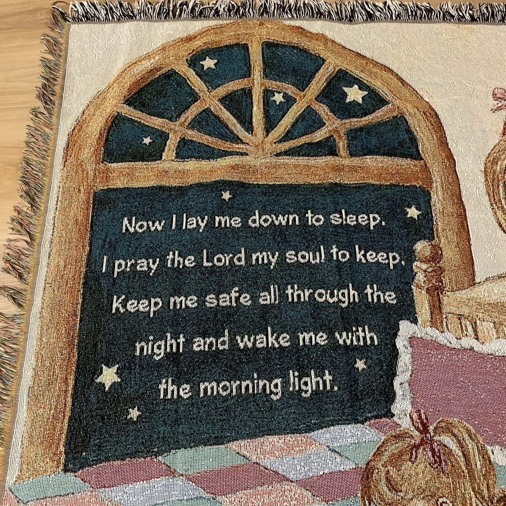 Prayer Themed Tapestry Blanket
